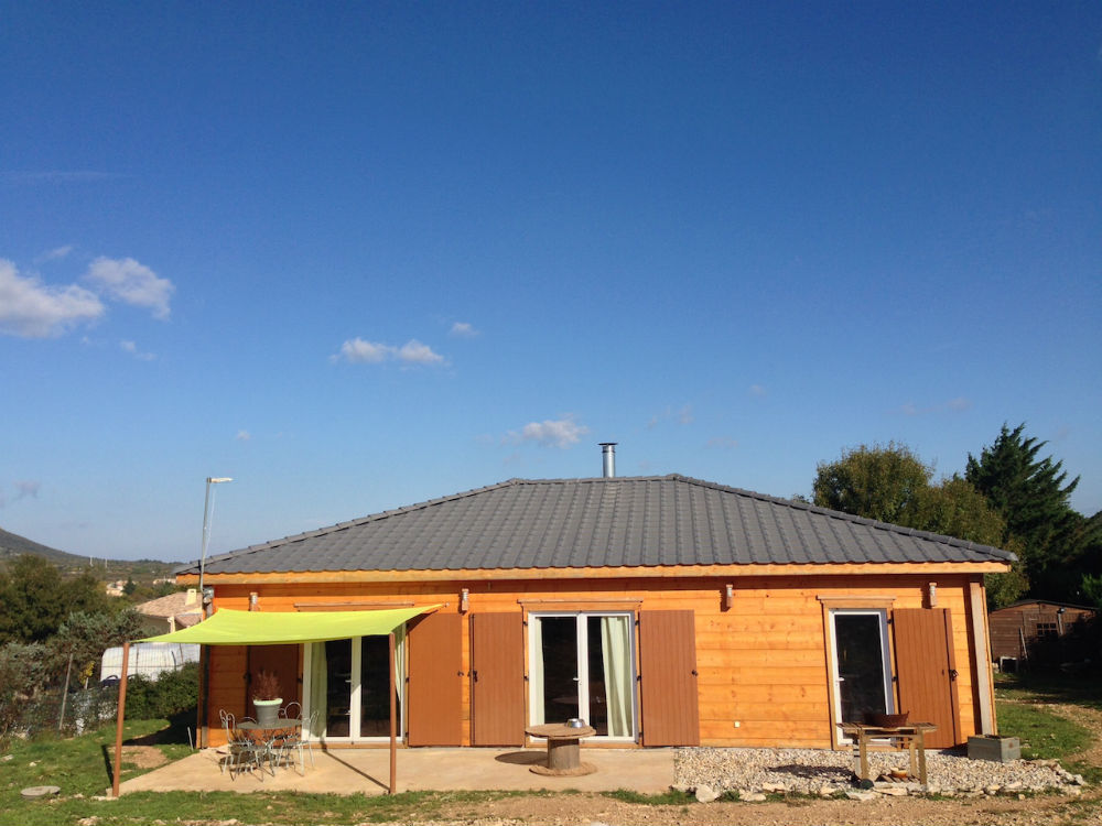 Maison en construction madrier